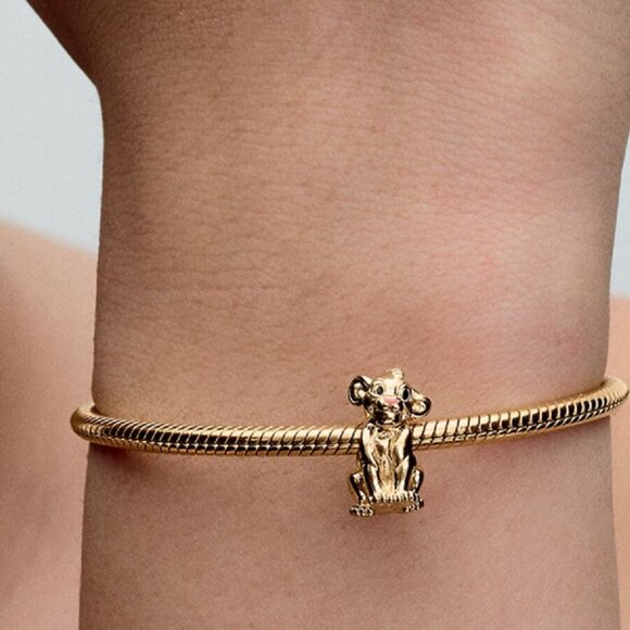 🐘🐘 14K Gold Plated Sterling Silver Simba Charm - Picture 5 of 7